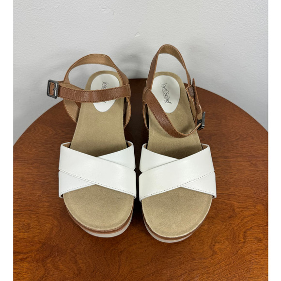 Josef Sibel Clea 10 Platform Sandal in White Size EU 40